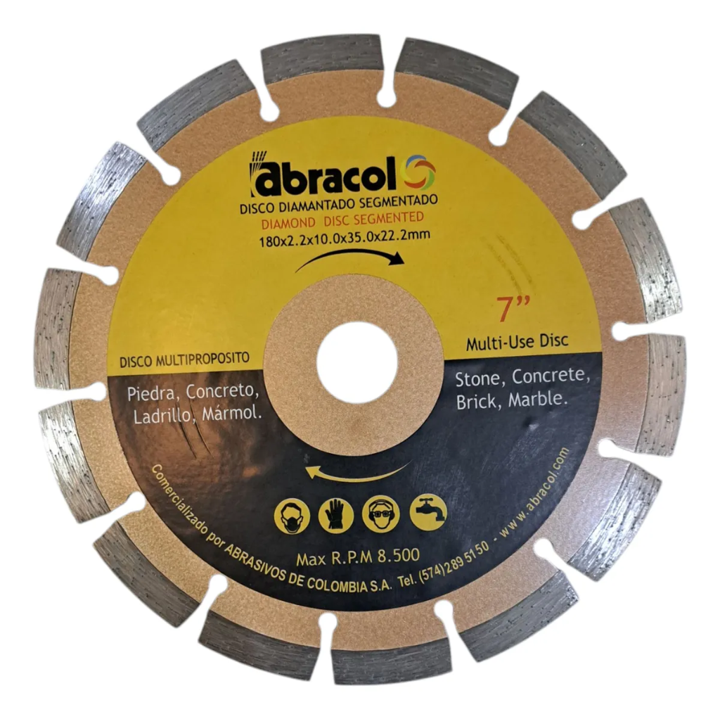 Disco diamantado multiproposito 7" Segmentado