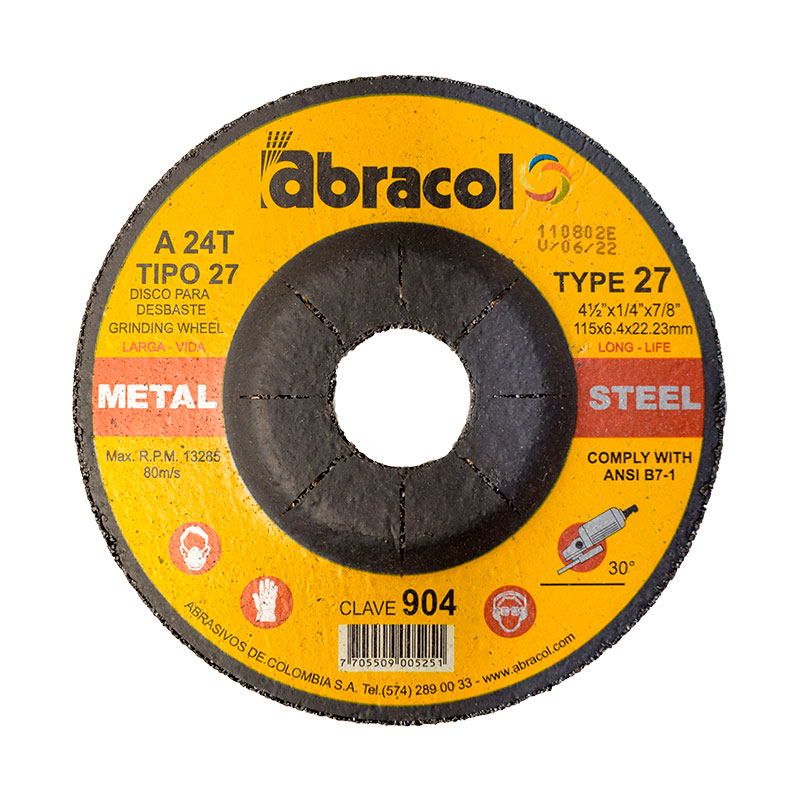 Disco de esmerilar (4")