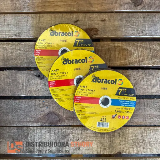 [A46T DT1] Disco de corte extrafino centro plano 7" Abracol